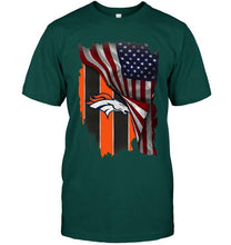 Load image into Gallery viewer, Denver Broncos american flag fan hoodie
