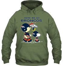 Load image into Gallery viewer, Here we go Denver Broncos snoopy shirt
