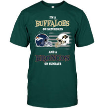 Load image into Gallery viewer, I'm Colorado Buffaloes on Saturdays and Denver Broncos on Sundays shirt

