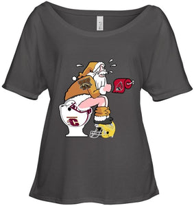 Santa Western Michigan Broncos in bathroom shirt