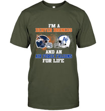 Load image into Gallery viewer, i'm a Denver Bronco and an Air Force Falcon for life shirt
