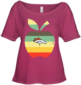 Denver Broncos teacher apple retro shirt