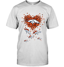 Load image into Gallery viewer, Denver Broncos tiny hearts shape shirt
