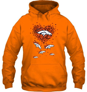 Denver Broncos tiny hearts shape shirt