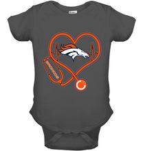 Load image into Gallery viewer, Denver Broncos nurse scope love heartbeat shirt
