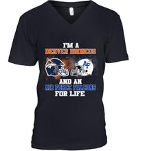 Load image into Gallery viewer, i'm a Denver Bronco and an Air Force Falcon for life shirt
