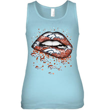 Load image into Gallery viewer, Denver Broncos heart glitter pattern lips shirt
