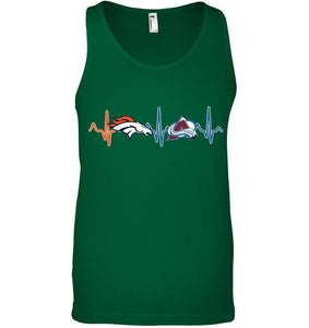 Denver Broncos Colorado Avalanche heartbeat shirt