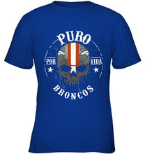 Load image into Gallery viewer, Puro Denver Broncos por vida fan shirt
