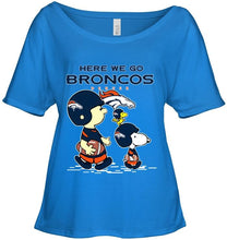 Load image into Gallery viewer, Here we go Denver Broncos snoopy shirt
