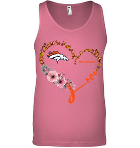 Denver Broncos butterfly heart shirt