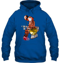 Load image into Gallery viewer, IT Denver Broncos in toilet halloween hoodie
