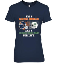 Load image into Gallery viewer, i&#39;m a Denver Bronco and a Colorado State Ram for life shirt
