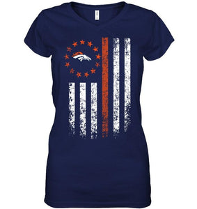 Denver Broncos american flag star shirt