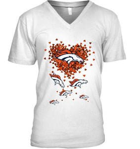 Denver Broncos tiny hearts shape shirt