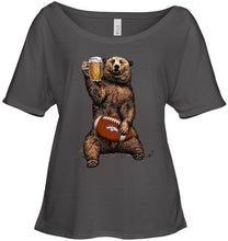 Load image into Gallery viewer, Denver Broncos Beer drinking bear shirt
