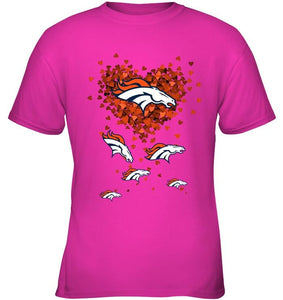 Denver Broncos tiny hearts shape shirt