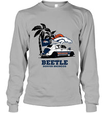 Load image into Gallery viewer, Beetle Denver Broncos on beach shirt

