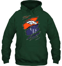 Load image into Gallery viewer, Denver Broncos and Colorado Rockies layer under ripped shirt
