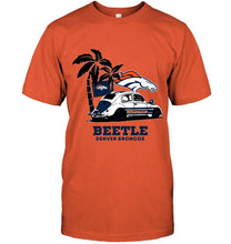 Load image into Gallery viewer, Beetle Denver Broncos on beach shirt

