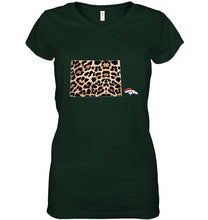 Load image into Gallery viewer, Denver Broncos panther pattern state map shirt
