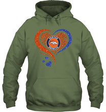 Load image into Gallery viewer, Denver Broncos heart glittering shirt
