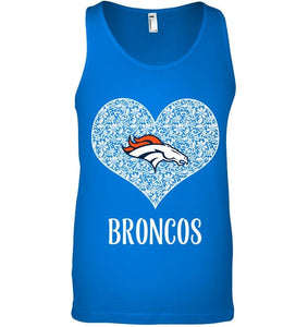 Denver Broncos heart floral pattern shirt