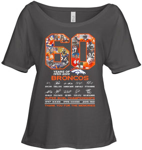 60 years of denver broncos signed shirt