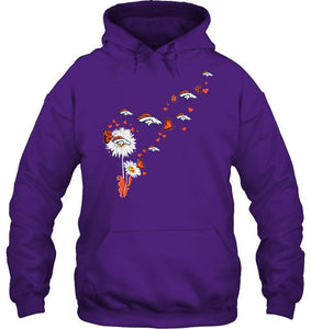 Denver Broncos daisy butterfly fan shirt