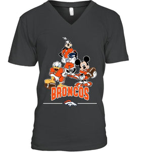 Denver Broncos mickey donald goofy fan shirt