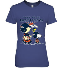 Load image into Gallery viewer, Here we go Denver Broncos snoopy shirt
