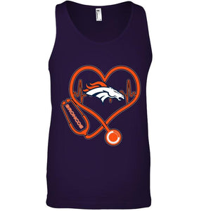 Denver Broncos nurse scope love heartbeat shirt