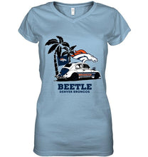 Load image into Gallery viewer, Beetle Denver Broncos on beach shirt
