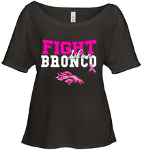 Load image into Gallery viewer, Fight like a Bronco Denver Broncos br east cancer support fan shirt
