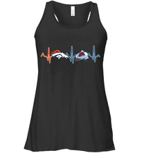Load image into Gallery viewer, Denver Broncos Colorado Avalanche heartbeat shirt
