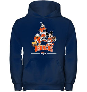 Denver Broncos mickey donald goofy fan shirt