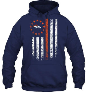 Denver Broncos american flag star shirt