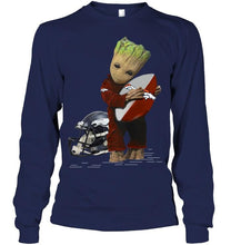 Load image into Gallery viewer, Groot loves Denver Broncos fan hoodie
