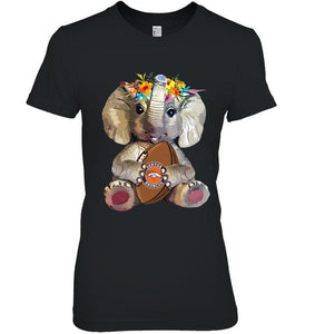 Elephant loves Denver Broncos shirt