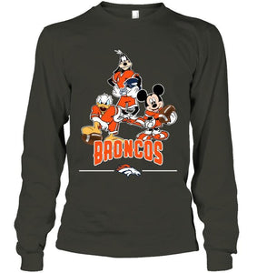 Denver Broncos mickey donald goofy fan shirt