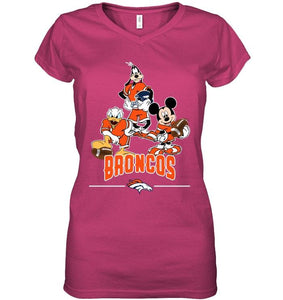 Denver Broncos mickey donald goofy fan shirt