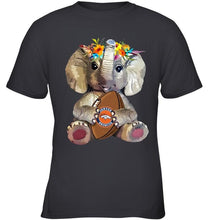 Load image into Gallery viewer, Elephant loves Denver Broncos shirt
