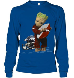 Groot loves Denver Broncos fan hoodie