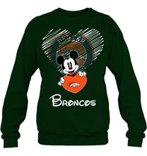 Load image into Gallery viewer, Mickey loves Denver Broncos fan hoodie
