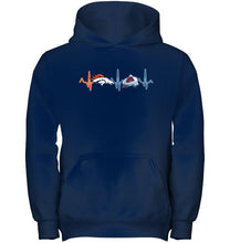 Load image into Gallery viewer, Denver Broncos Colorado Avalanche heartbeat shirt
