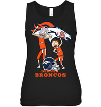 Load image into Gallery viewer, Denver Broncos Rick and morty fan shirt
