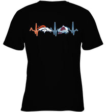 Load image into Gallery viewer, Denver Broncos Colorado Avalanche heartbeat shirt
