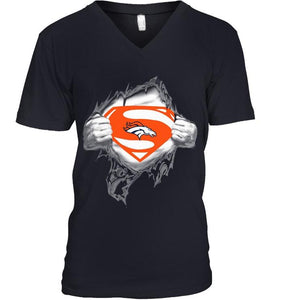 Denver Broncos Superman Ripped shirt