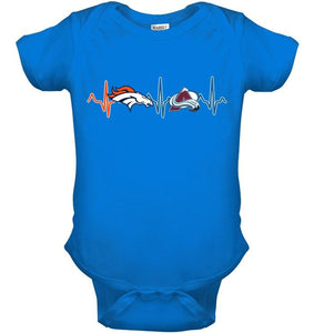 Denver Broncos Colorado Avalanche heartbeat shirt