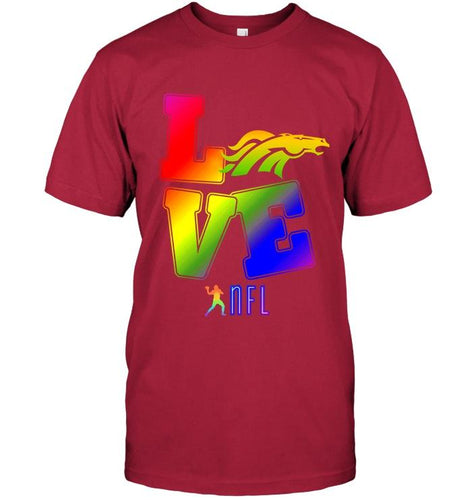 Love Denver Broncos lgbt NFL shirt